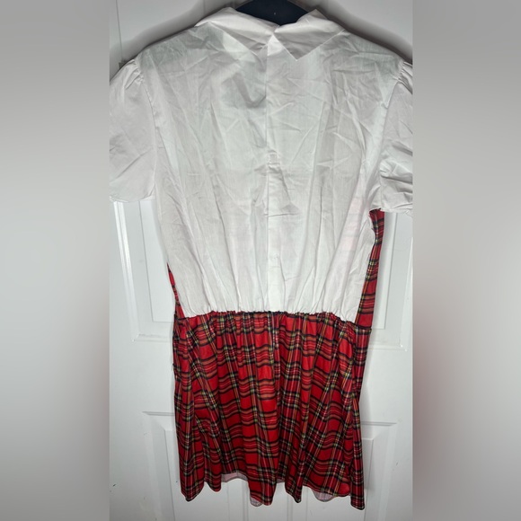 Head of Class Red Plaid School Nerd Child Costume XL 14-16 Kids 2 Pcs Halloween - Picture 9 of 9
